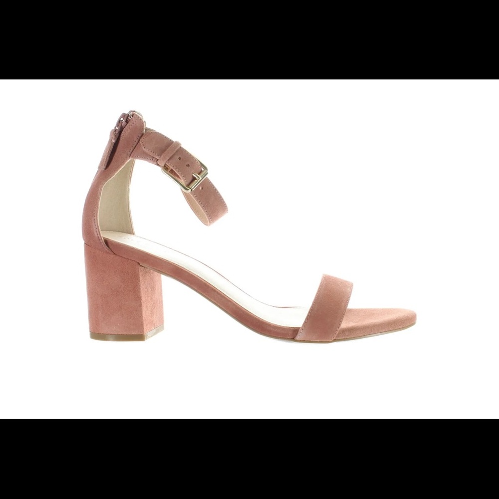 Cole Haan Womens Clarette Cedarwood Suede Ankle Strap Heels Size 9